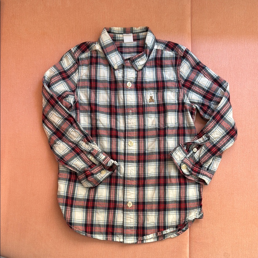 Boys button down shirt size 5T holiday Christmas Gap